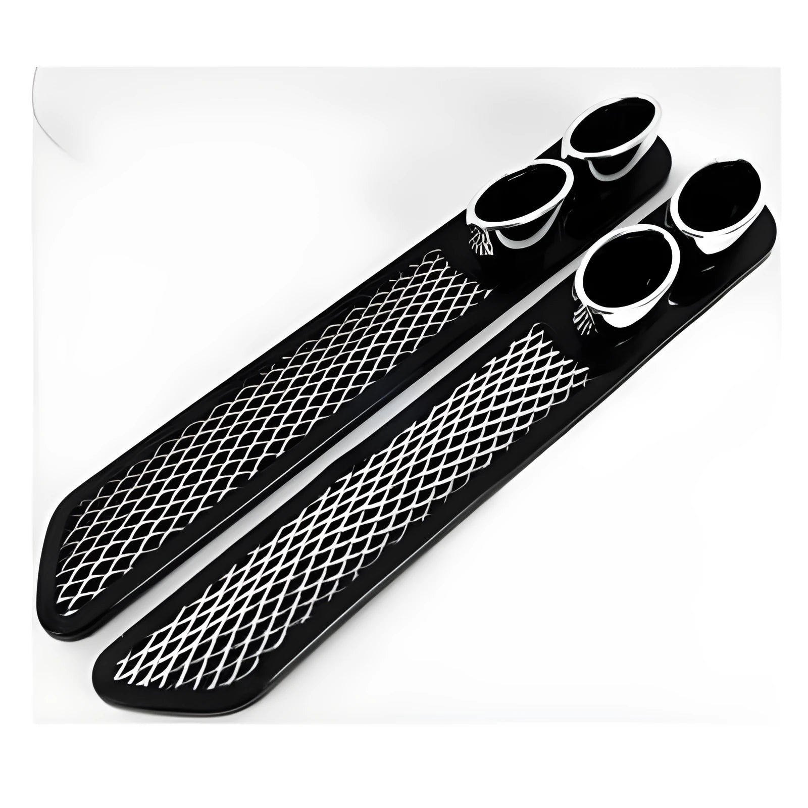 Car anti-collision strip 46cm PET electroplated rear bumper protector black