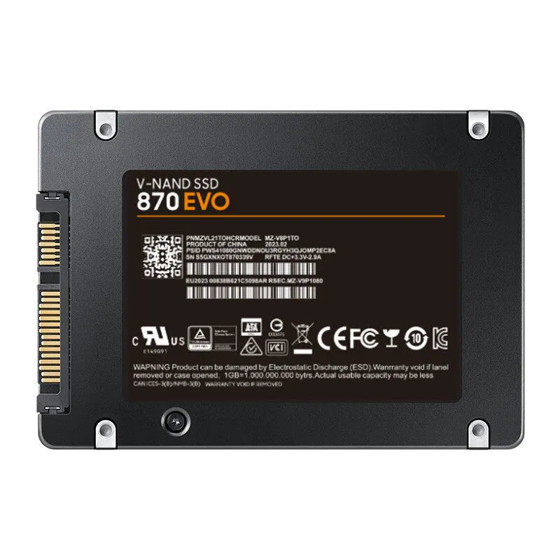 2.5-inch SATA internal solid state drive with capacity options from 500GB to 4TB for PC storage upgrade