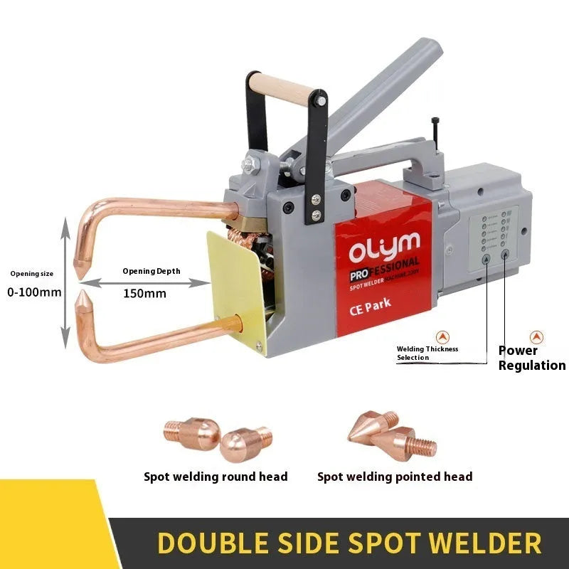 OL8000 double-sided spot welding machine with manual control and welding heads