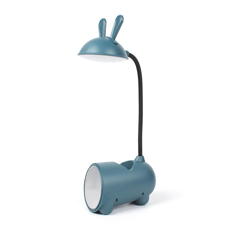 Cartoon-style desk lamp with integrated pen container in modern simple design