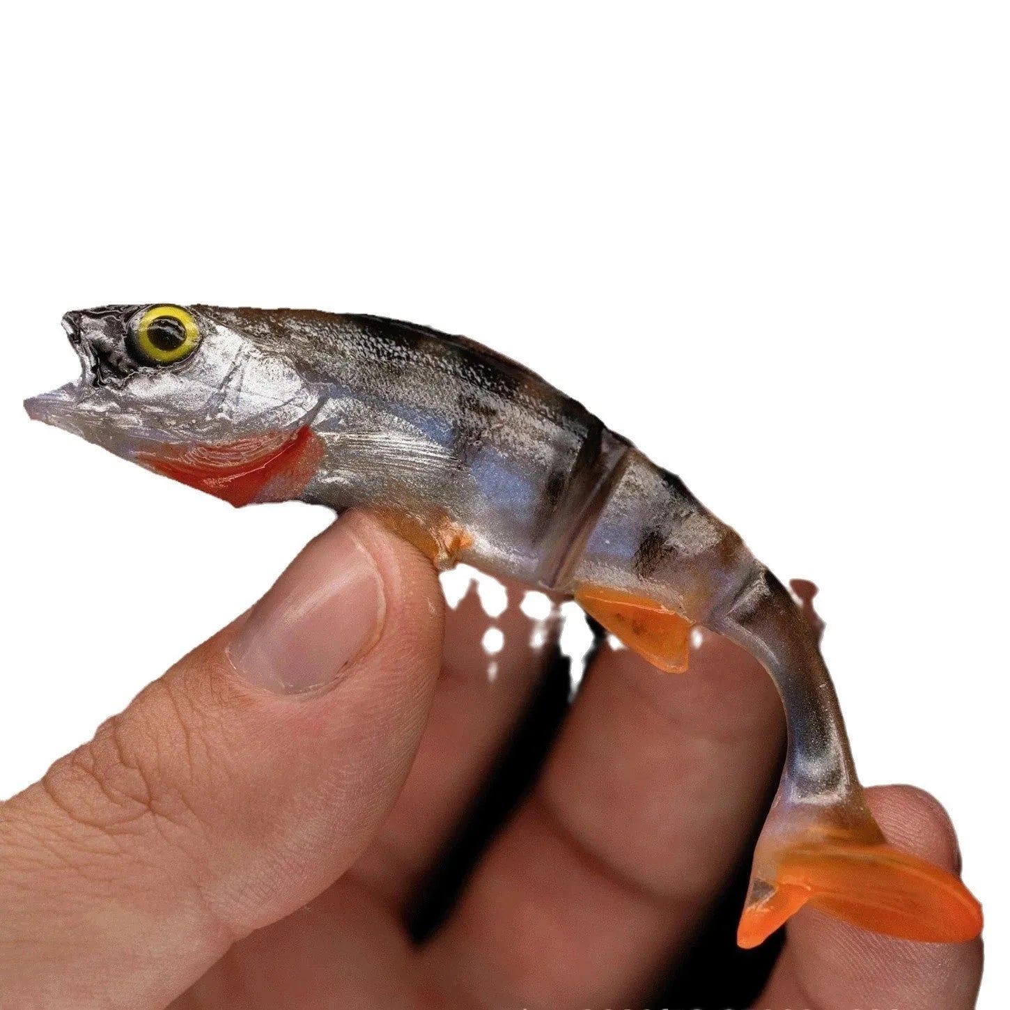 Fish T Tail soft plastic catfish lure with realistic fish colour pattern for sea fishing