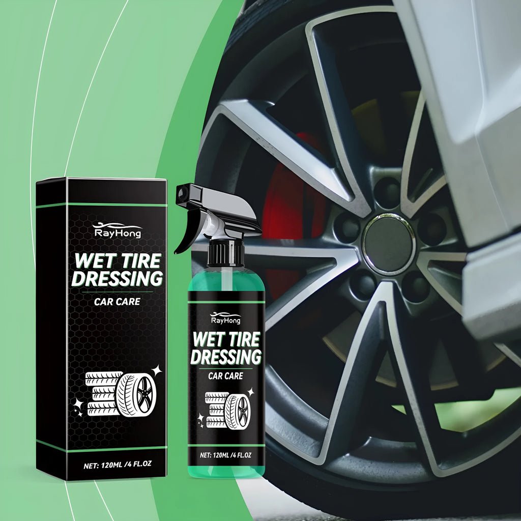 Car tyre protectant 120ml bottle with silicone oil formula for rubber conditioning and decontamination