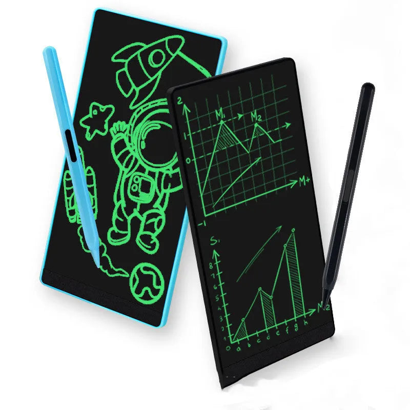 Blue student LCD handwriting board with 6.5 inch screen and stylus