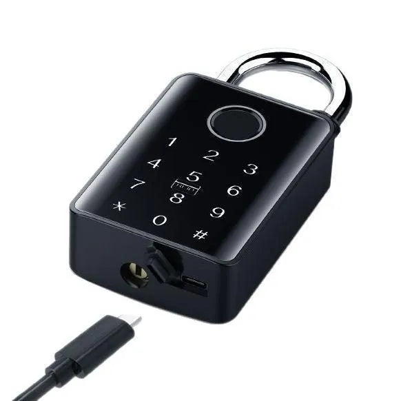 Control fingerprint large padlock with 7mm or 10mm lock beam for outdoor warehouse and box truck security