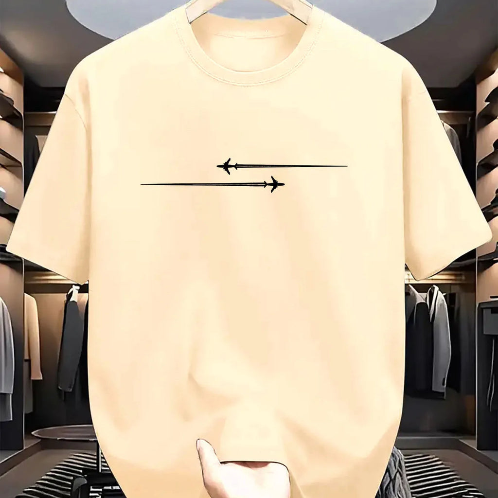 Loose fit cotton blend sports t-shirt in multiple colours on a hanger.
