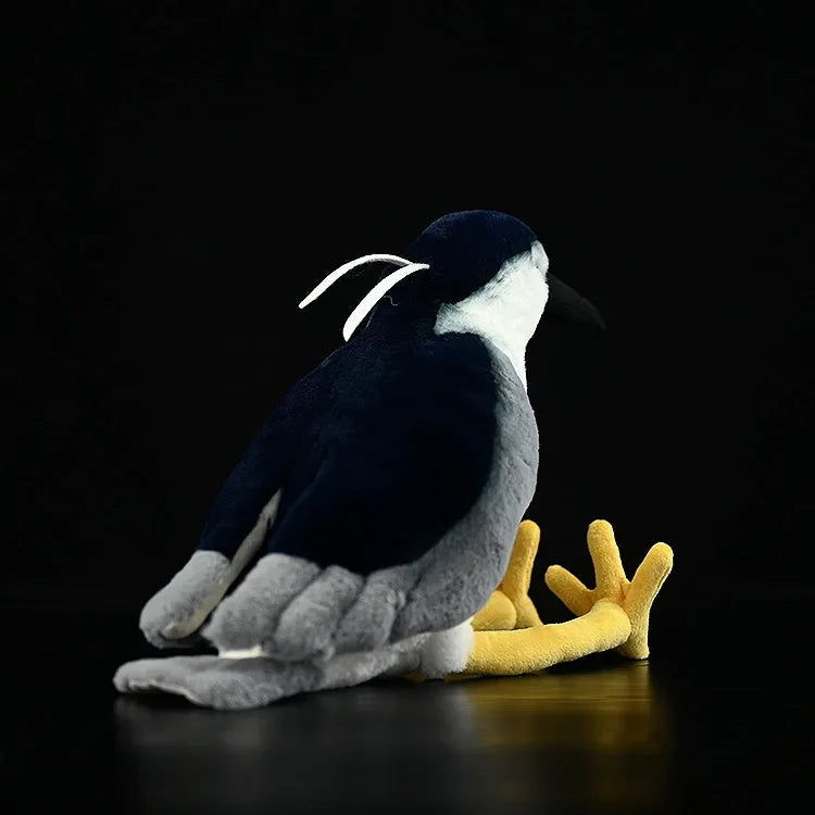 Chinese pastoral penguin plush toy, 24cm height, plush material with PP cotton filling, single doll for display.