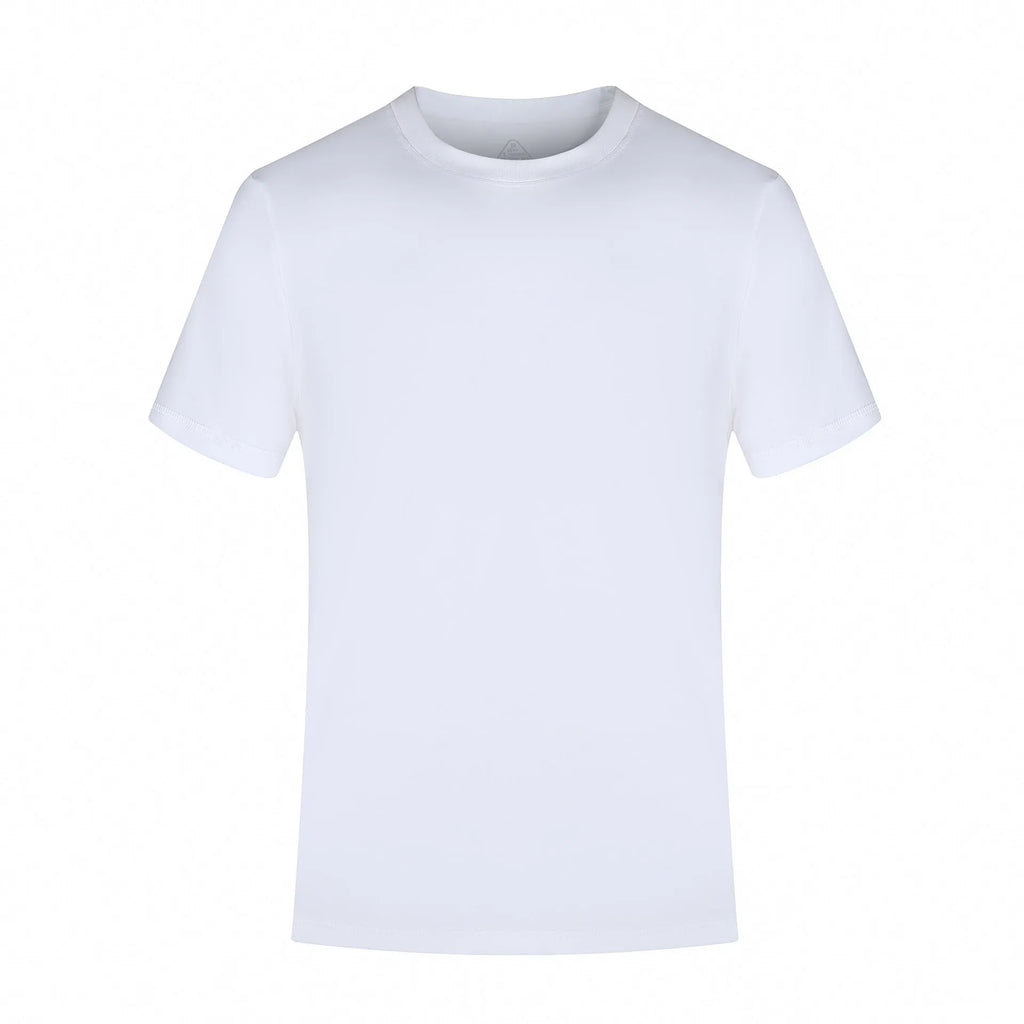 Men's solid colour long-staple cotton short-sleeve t-shirt in black, regular fit pullover style