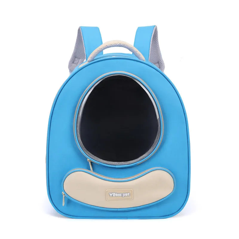 Breathable pet backpack large capacity polyester carrier solid colour blue red khaki green