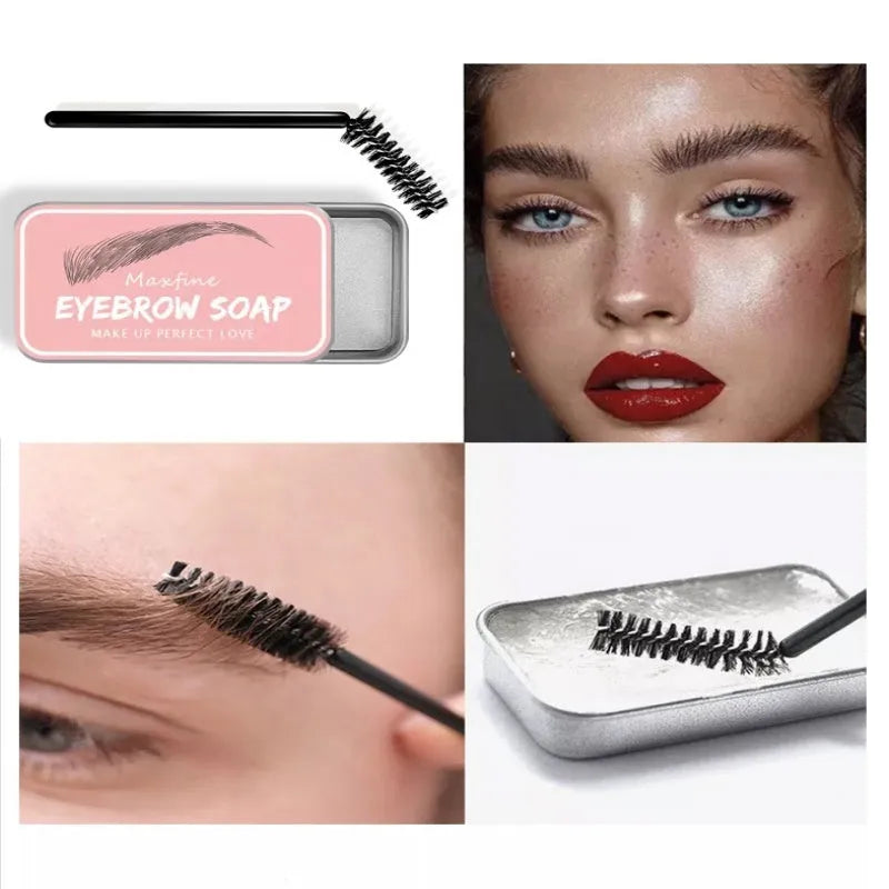 10g eyebrow cream pot and an eyebrow brush for brow shaping and colour application