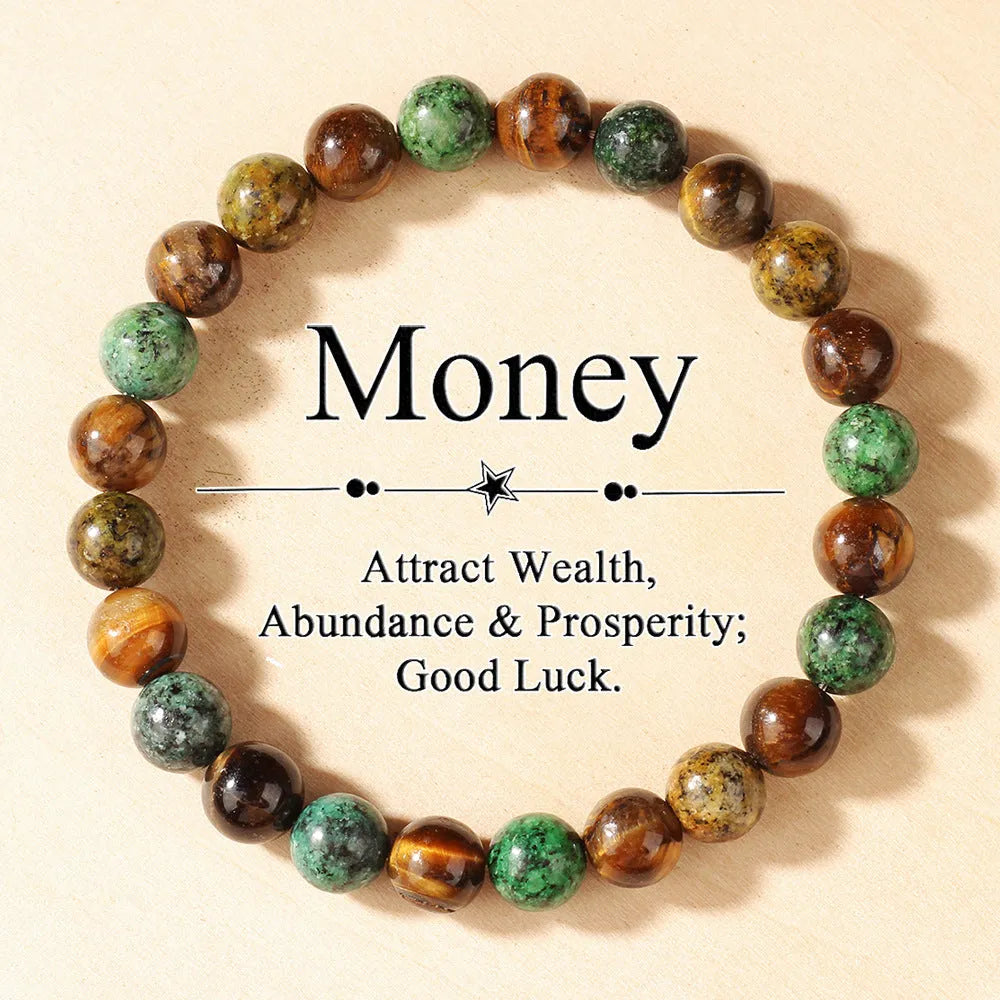 Handmade tigereye stone bracelet with antique floral design and adjustable cord fastening