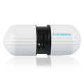 White portable car air purifier deodorizer 12V ABS 75x30x26mm for vehicle cabin
