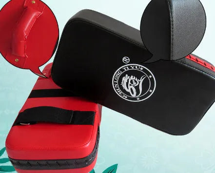 Square red Taekwondo foot target pad for martial arts training measuring 40x20x10cm