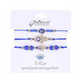 Diamond hand woven alloy wire adjustable combination bracelet set 3pc unisex butterfly design