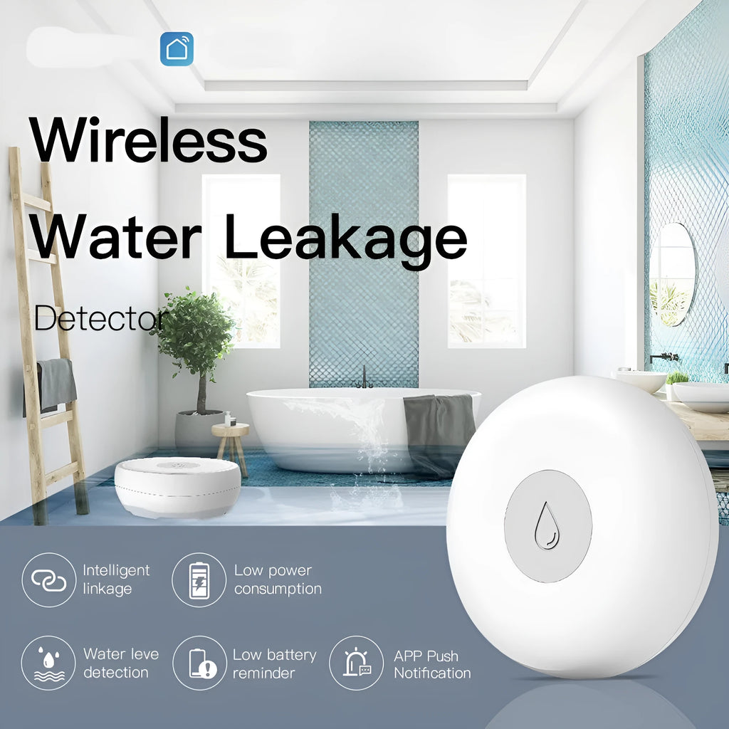 Doodle Smart Water Leakage Detection Alarm with wireless ZIGBEE3.0 communication and smartphone notification capability