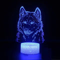White based LED desk lamp with colour-changing acrylic light panel and remote control