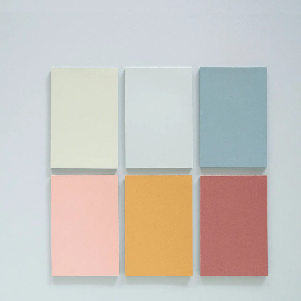 Pack of large 12cm x 8cm Post-it sticky notes in six different colours.