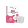 Pack of four natural bladder care patches featuring ingredients ginger, mint, and aloe.