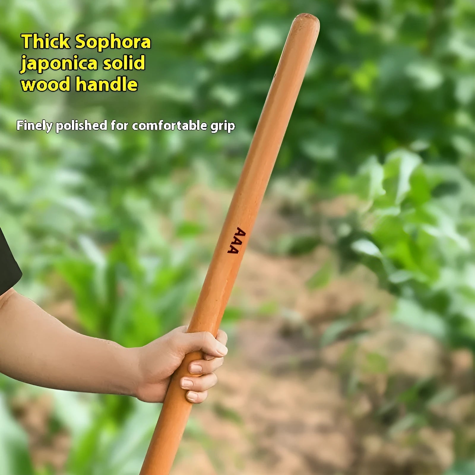 Locust wood axe handle replacement set showing multiple handle lengths for different tools