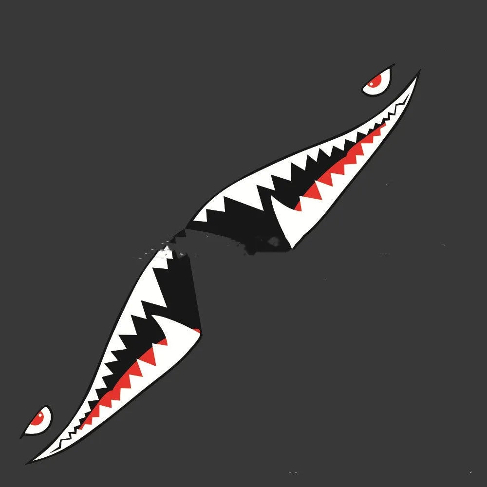 Large format Shark series latte art car body sticker on a vehicle door.