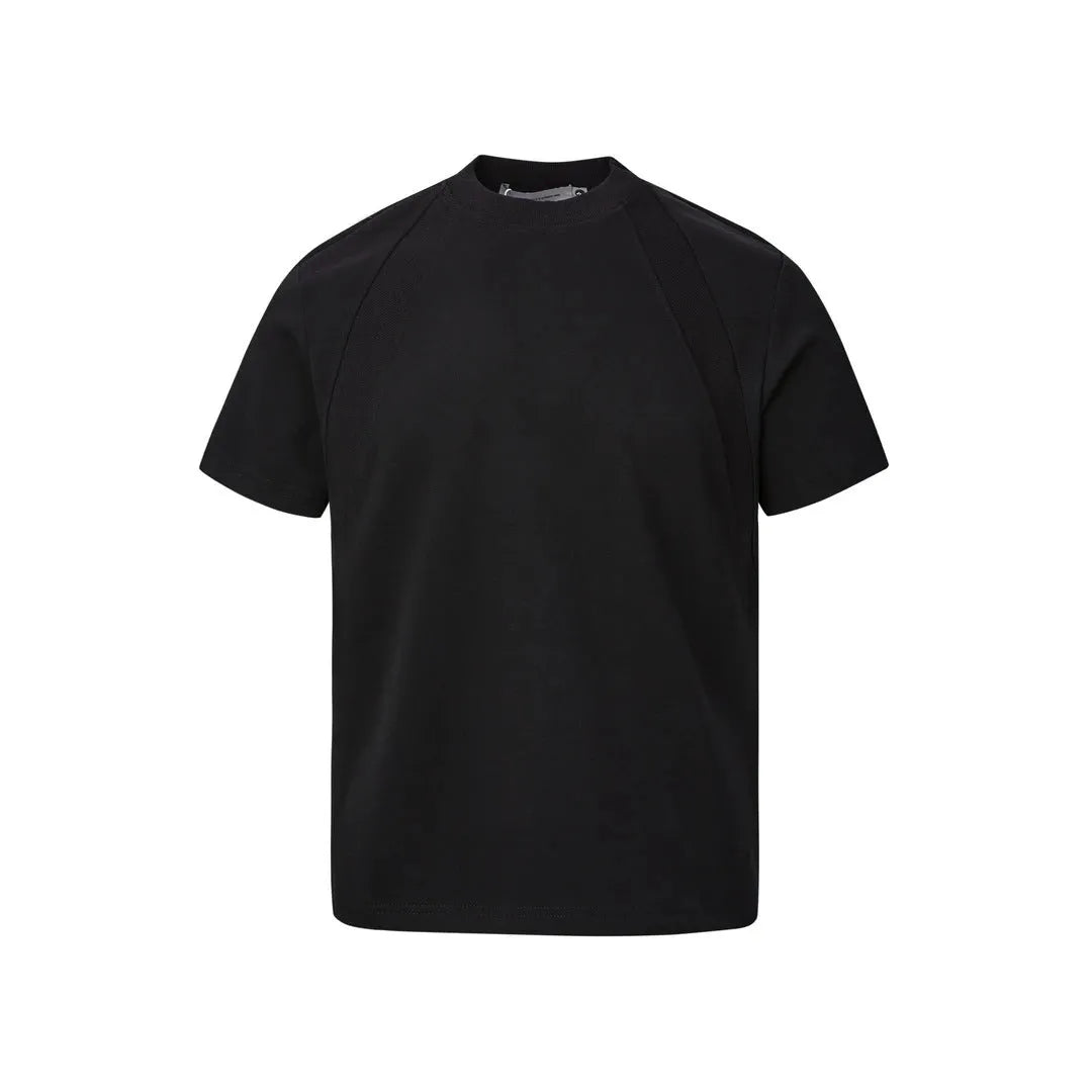 Loose fit short sleeve casual top in black, grey or white.