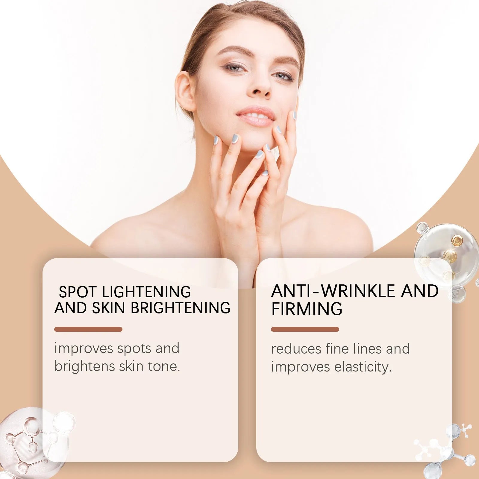 Single 30g facial mask for fading wrinkles and delicate skin care with arbutin and hyaluronic acid.