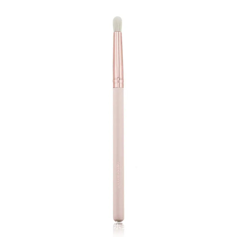 26 pink makeup brushes with wooden handles in PU storage bag