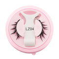 Set of five pairs of reusable, waterproof, glue-free false eyelashes on a clean background.