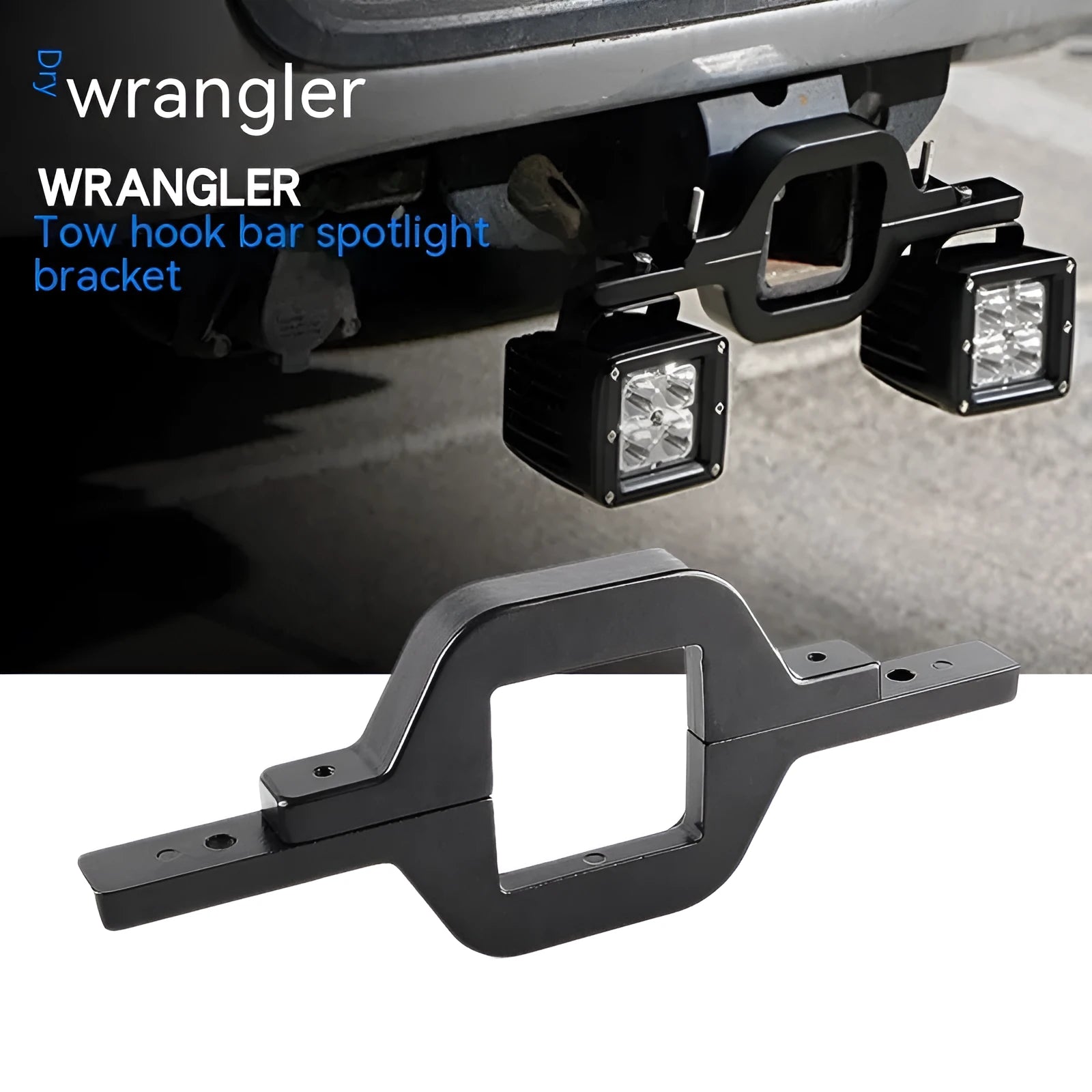 Black aluminium alloy LED reversing light bracket for Wrangler Jeep off-road vehicle