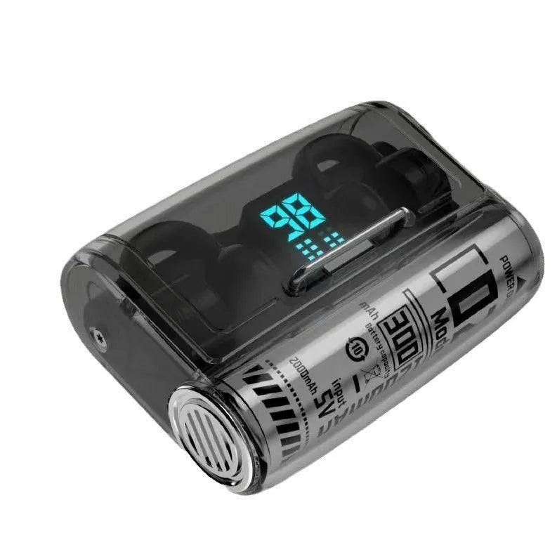 G3 wireless Bluetooth headset with transparent cabin design, clip-on style, noise reduction, in black colour