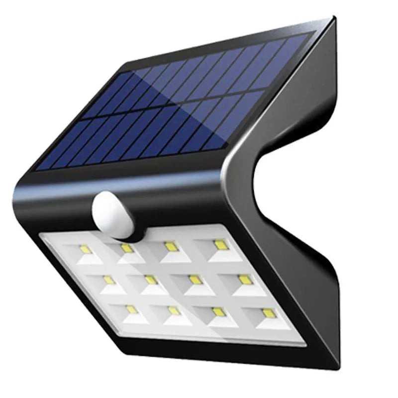 Solar yard light for outdoor garden and wall lighting with compact dimensions