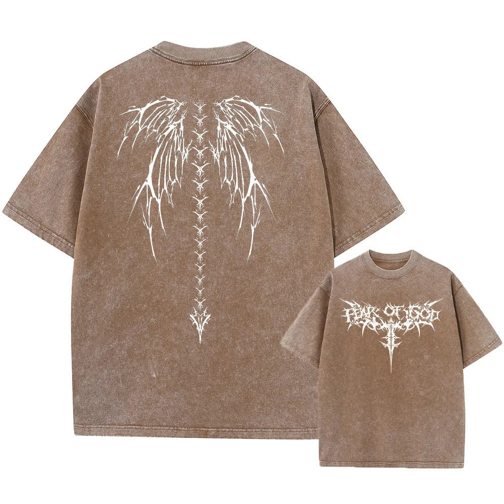 Men's oversized loose fit cotton t-shirt with drop shoulder short sleeves in a solid colour.
