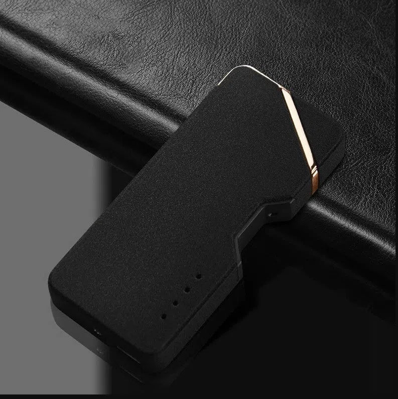 Zinc alloy double arc lighter, 76.5mm x 35mm x 11mm, electroplated finish, model 827, one lighter