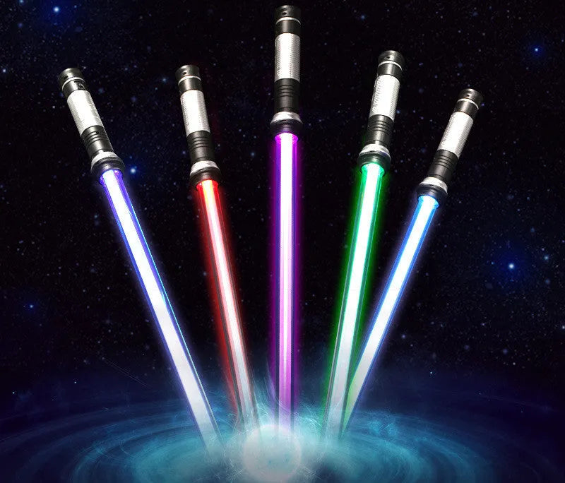 Induction colour changing laser retractable light-emitting sword toy in plastic with seven colour switch