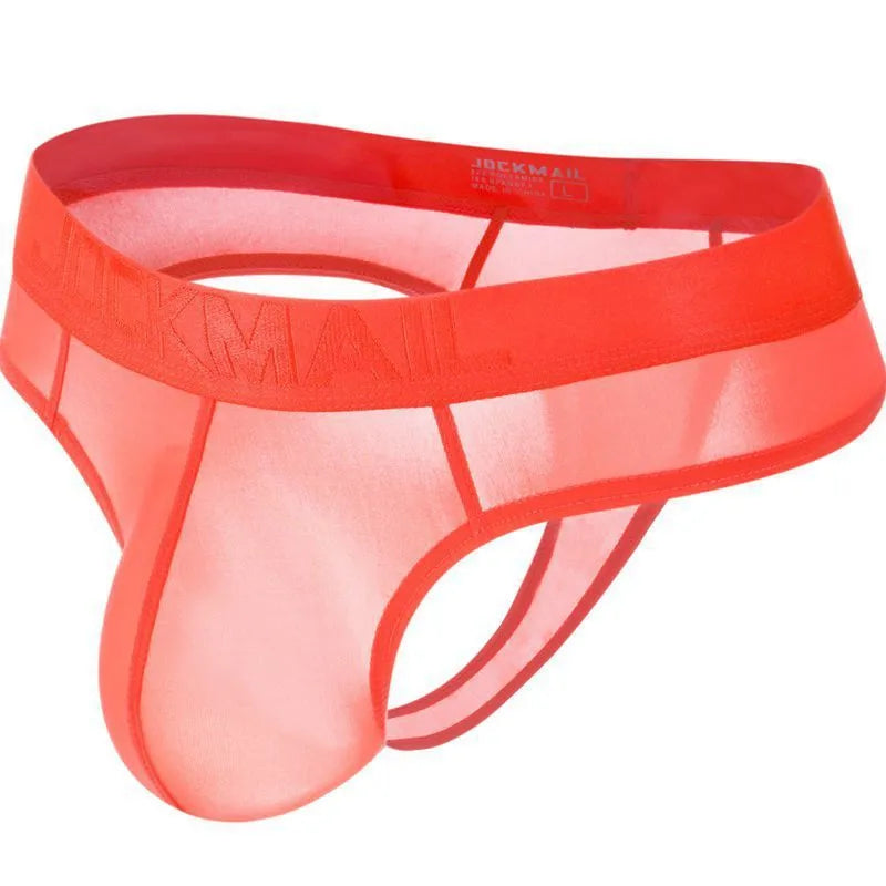 Men's ice silk ultra-thin translucent briefs low waist abstract pattern in seven colours sizes M-XXL