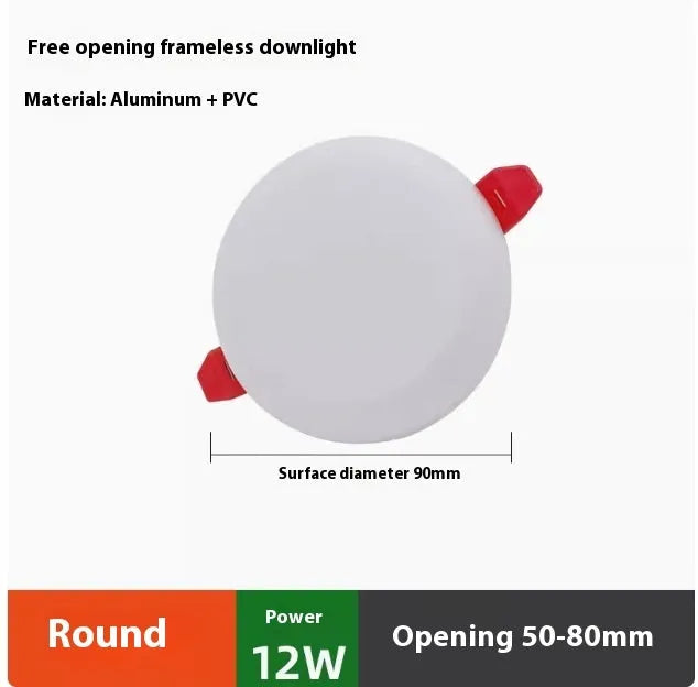Ultra-thin square and circle aluminium LED panel lights with adjustable mounting holes.