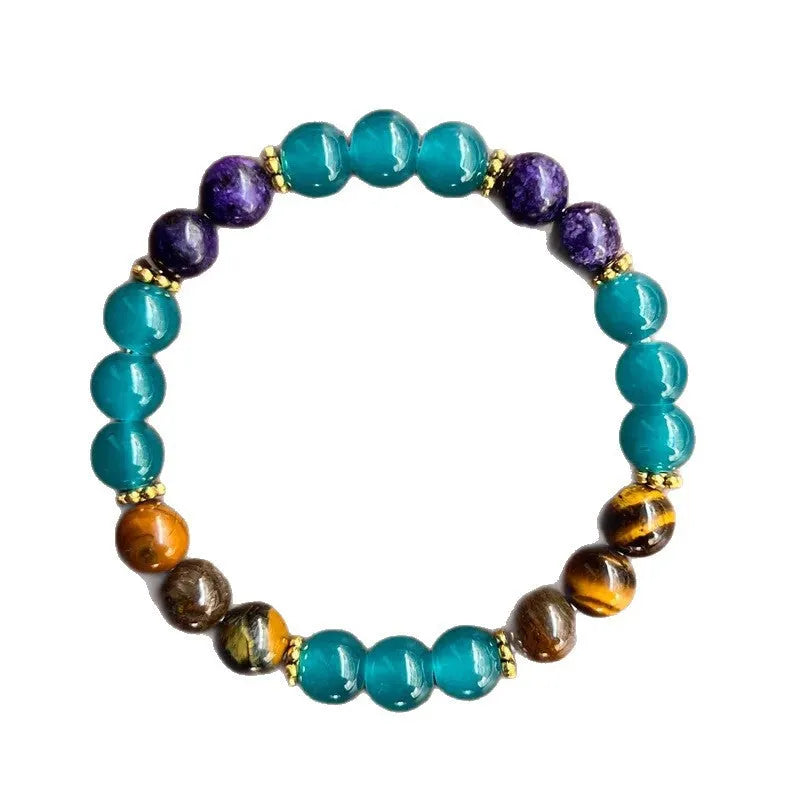 Xi Yin TK handmade unisex beaded bracelet with stone and glass in Style1 to Style10 colour options.