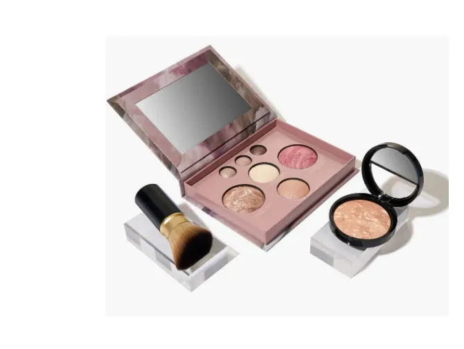 A 195g multi-functional makeup organiser tray with removable compartments, shown as a 3-piece set.