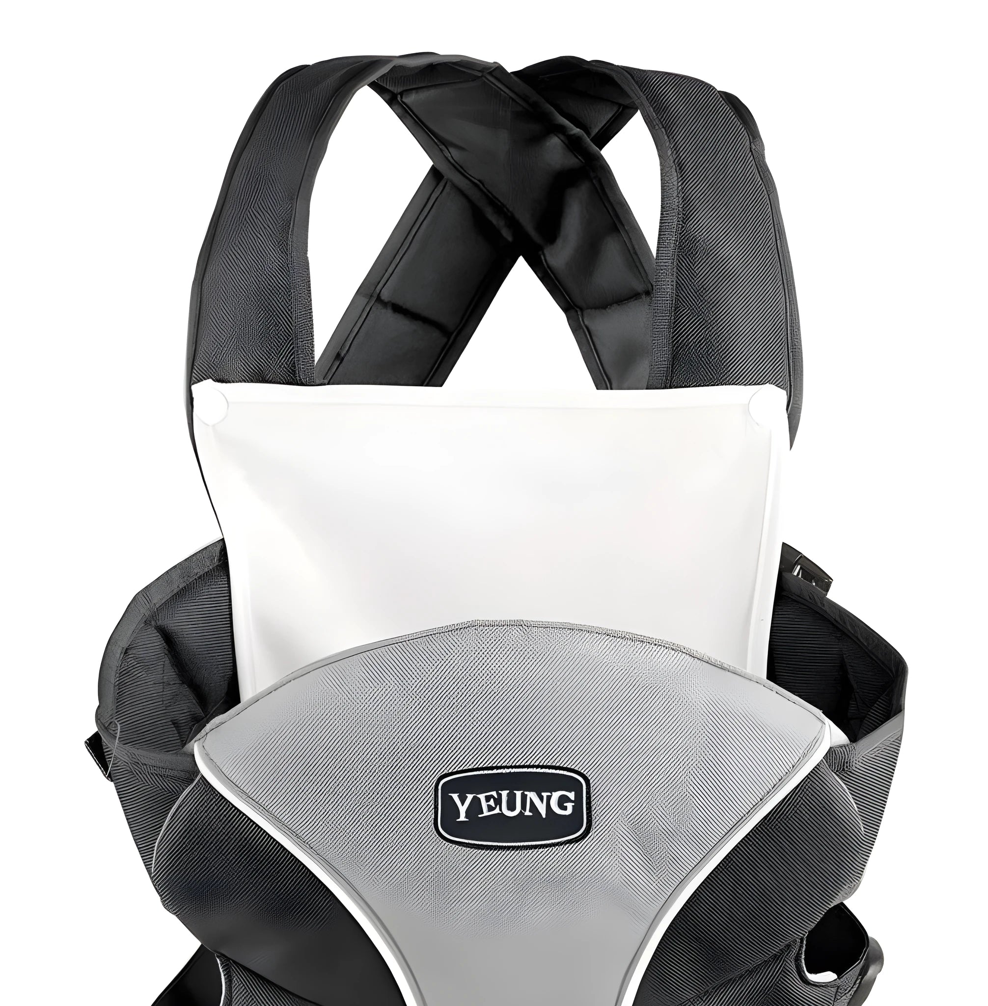 Double-shoulder baby carrier in blue colour with front-facing position