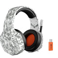 Wireless Bluetooth gaming headset with 50mm drivers in black, rotatable earmuffs, high protein leather padding