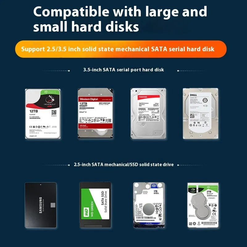 USB 3.0 hard disk enclosure for 3.5 inch SATA drives with sliding cover and multiple colour options
