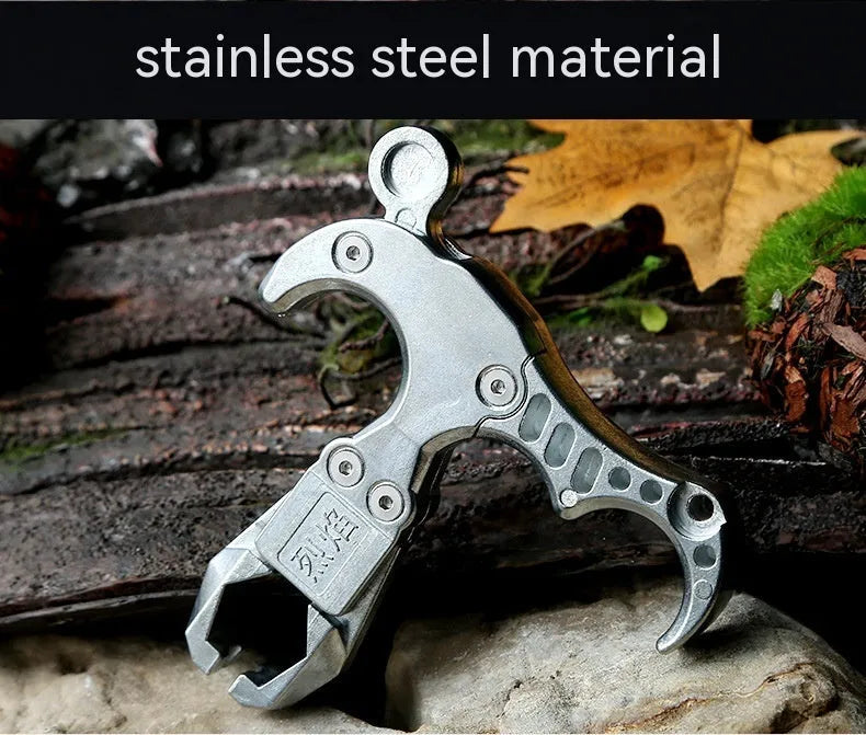 Zinc alloy fishing release aid with two-axis harpoon clip and stainless steel dispenser for spearfishing