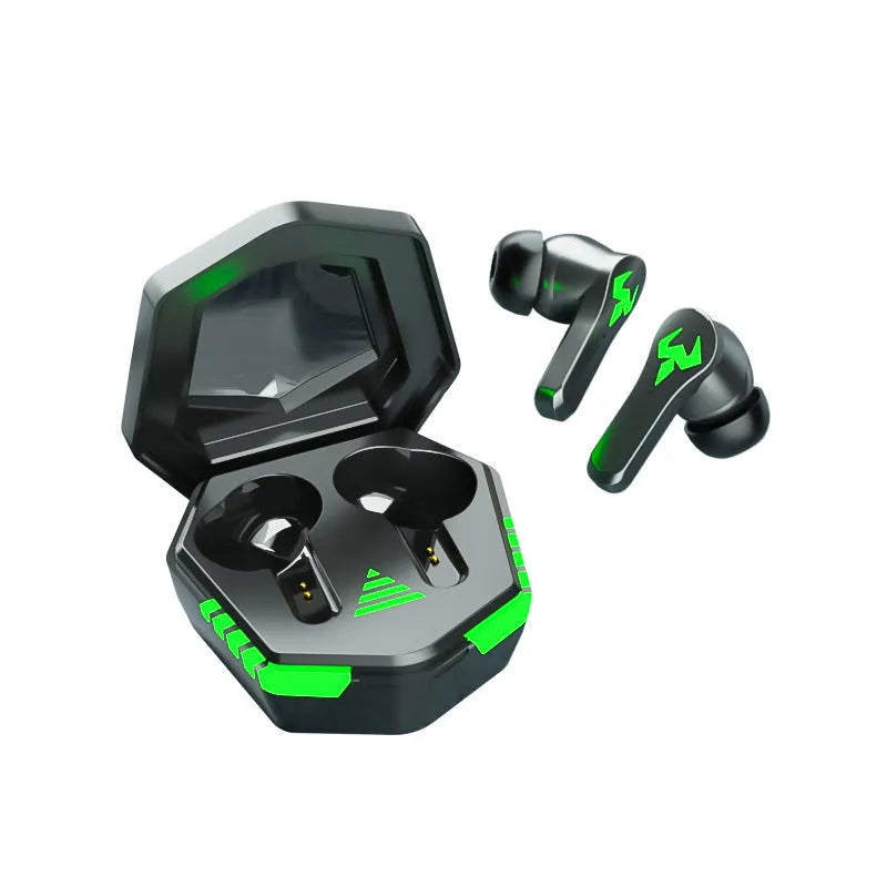 Wireless Bluetooth in-ear sports earphones in black colour with voice control function