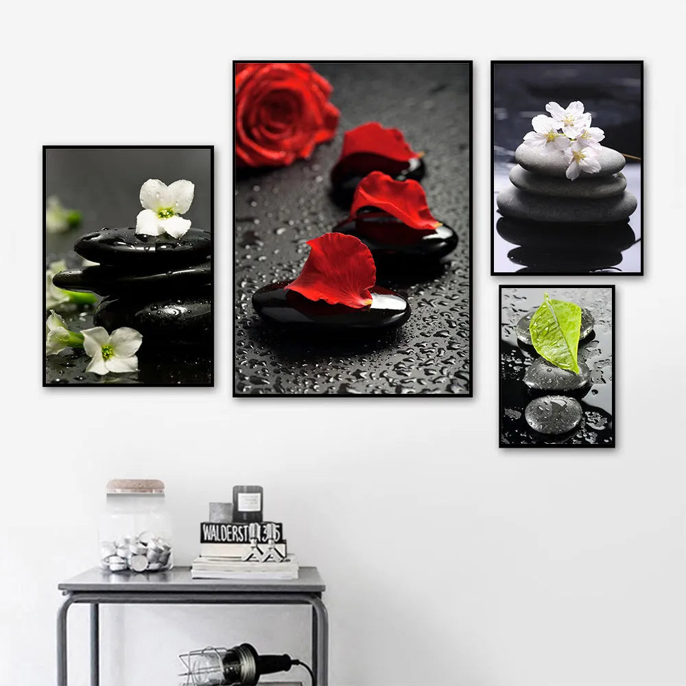 Canvas wall art print of a spa orchid in fashion and simplicity style, available in multiple sizes