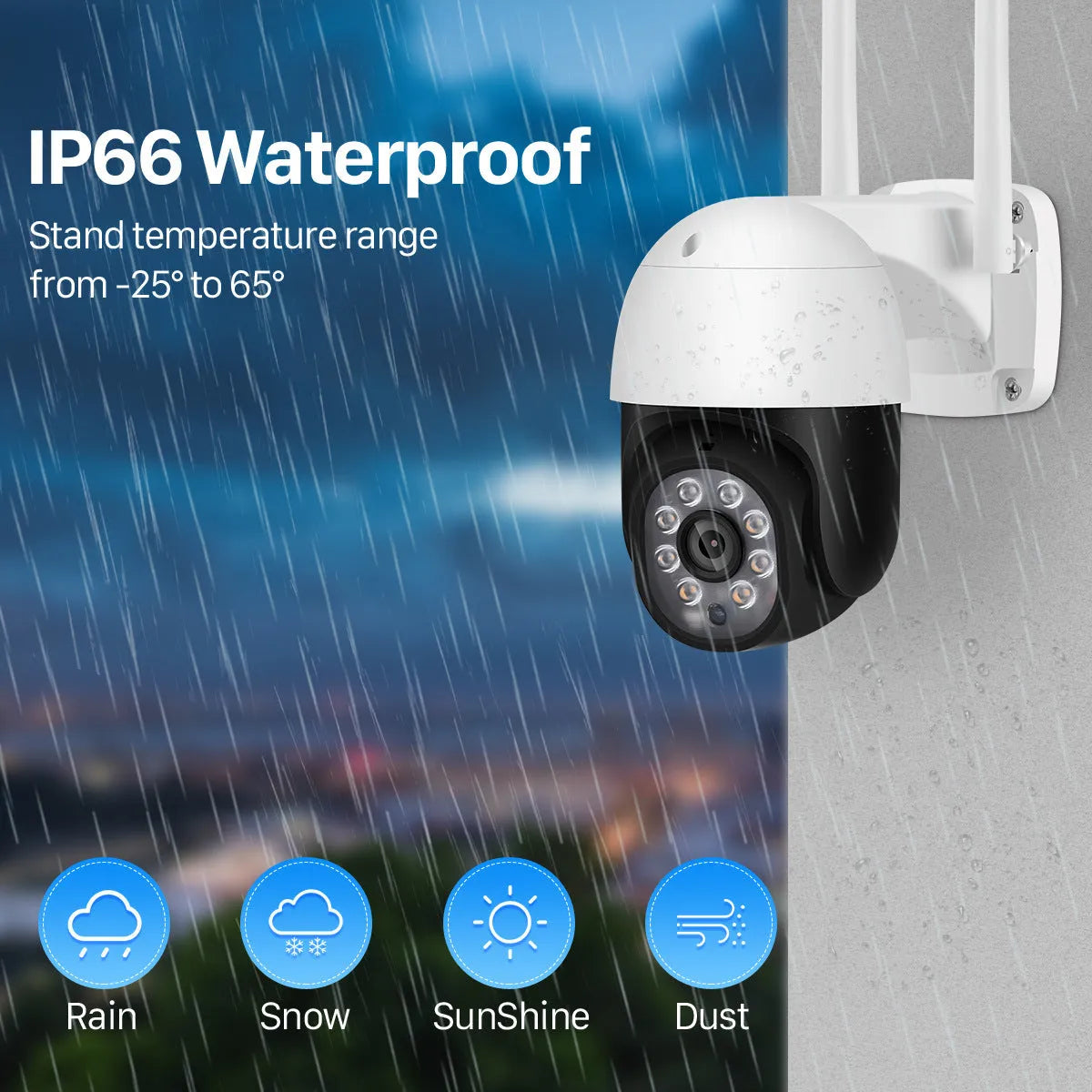2 inch 5MP wireless outdoor surveillance camera white mini ball ABS housing