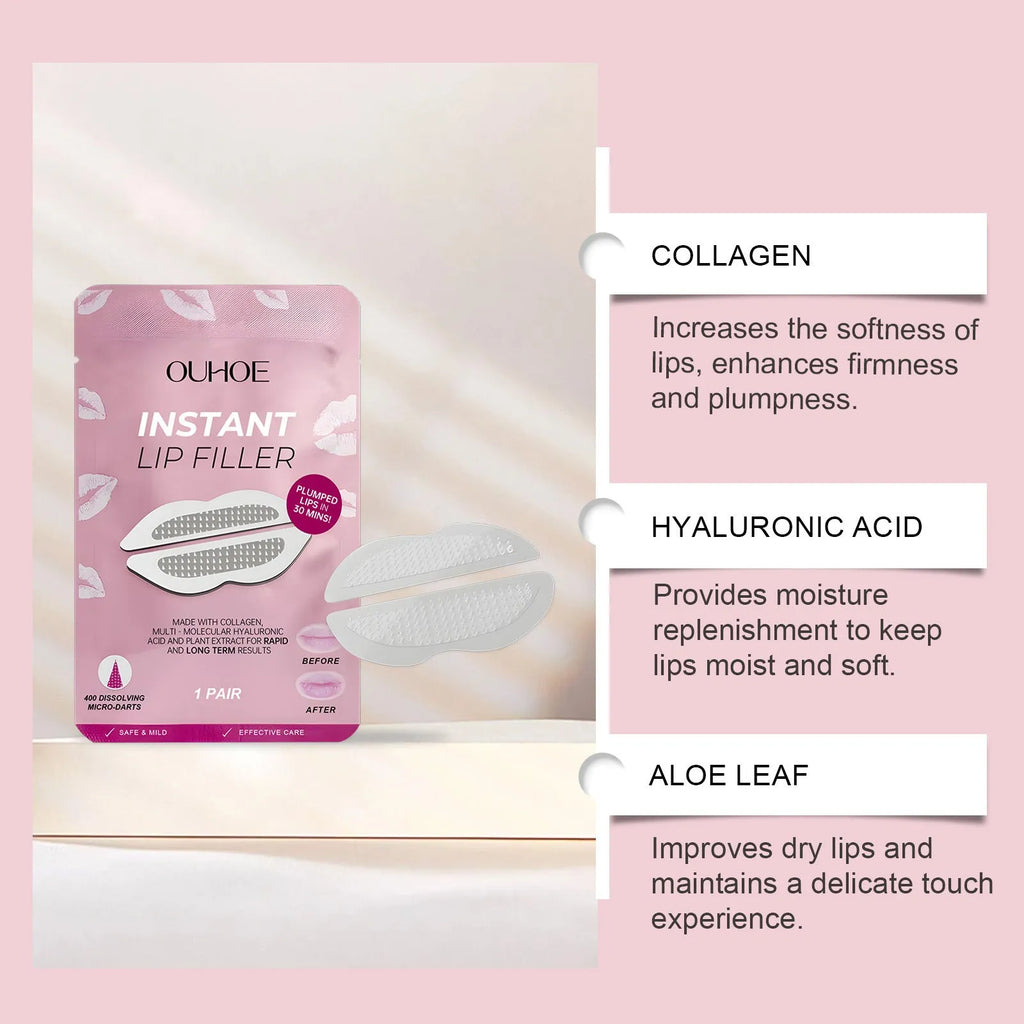 Silicone lip nursing adhesive bandage pair with care paste, dimensions 8cm x 12cm