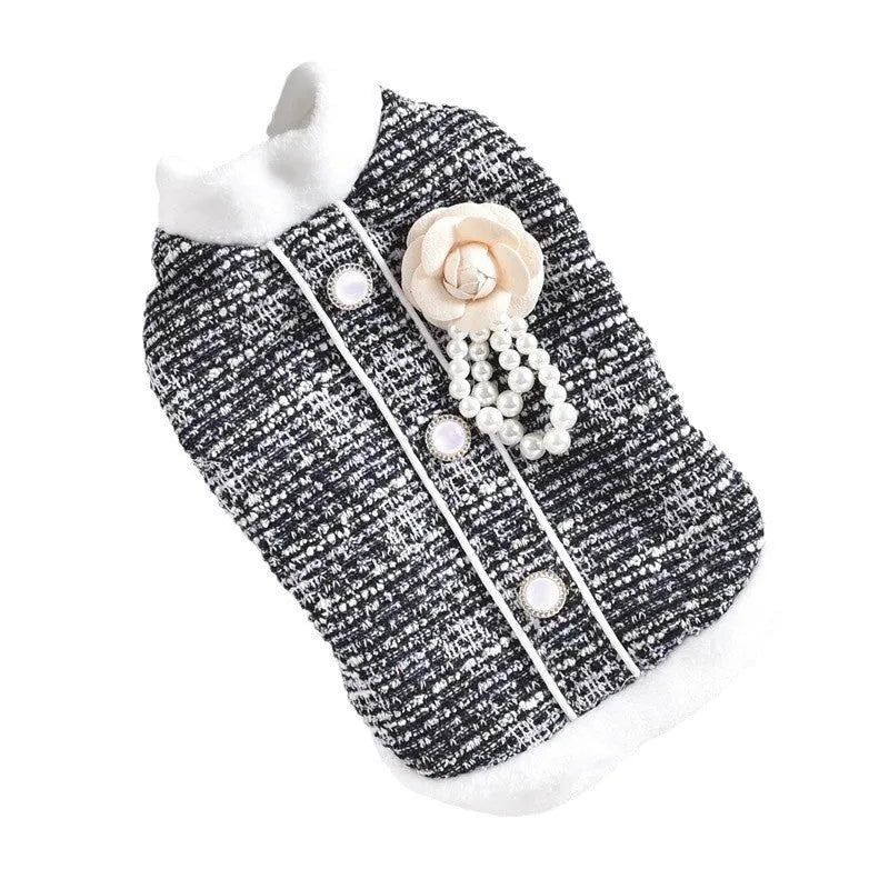 PU material clothes cat sausage jacket for small and medium pets in black or purple colour