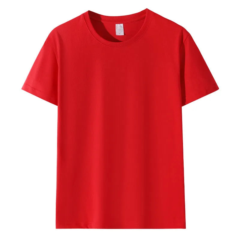 Combed cotton round neck T-shirt in solid colour loose fit pullover style available in 14 colours