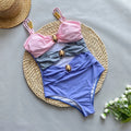 Women's one-piece swimsuit with matching skirt in coordinated colour options