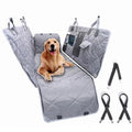 Cloth pet car mat for dogs on a vehicle seat, shown in black and grey colour options.
