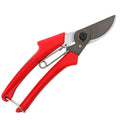 Red handle pruning scissors with SK5 steel blade, 200mm total length, 50mm blade, 120mm handle, 45mm maximum opening